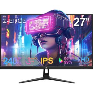 27 inch Gaming Monitor met 240 Hz, 1 ms Reactietijd, FHD, IPS, FreeSync, VESA-monteerbaar