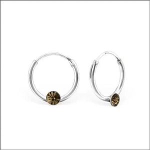 Aramat Jewels Oorringen - Zilveren Kinder Oorringetjes met Kristallen - Zilver - Vrouwen - Kinderen - 2