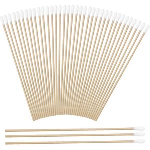 Lange houten wattenstaafjes 15 cm - 200 stuks voor make-up, reiniging en polijsten