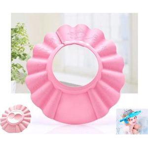 Douche Muts Verstelbaar – Roze / Douchekapje – Douche / Shower Cap - Douche Kap - Baby / Kind Haarwas Hulp Kap – Peuter Douchemuts met oorbescherming – Shampoo Bad Douchemuts – Shampoo Baden Douchemuts – Baby and Toddler hair washing aid – Pink