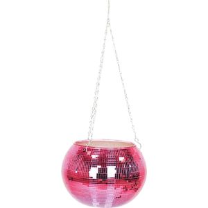 Housevitamin Hangend Vaas - Disco - Roze - 20x20x20cm - Glas
