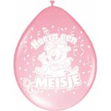 16x Ballonnen geboorte meisje baby thema - versieringen - kraamfeest / babyshower