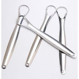 New Age Devi - Tongschraper - Tongkrabber - Tongreiniger - Reinigt Tong - Mondverzorging - RVS - 1 Stuk