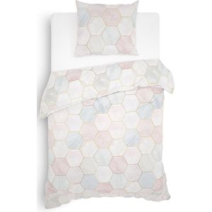 Heckettlane Dekbedovertrek Silva - Effen Bedlinnen - 140x220 - Multi - Dekbedhoes van 100% Katoen-Flanel