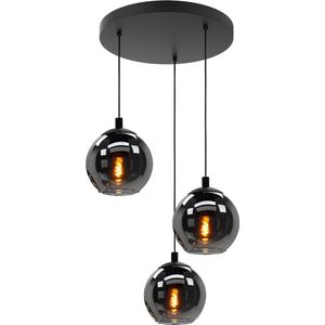 EGLO Ariscani Hanglamp - Ø 42,5 cm - Rookglas - Smoke glas - Zwart