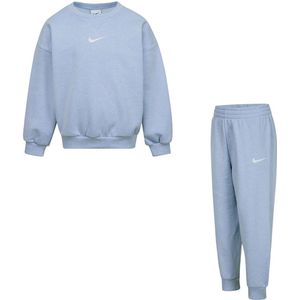 Nike Kids Essential Fleece Crew Set Met Lange Mouwen Blauw