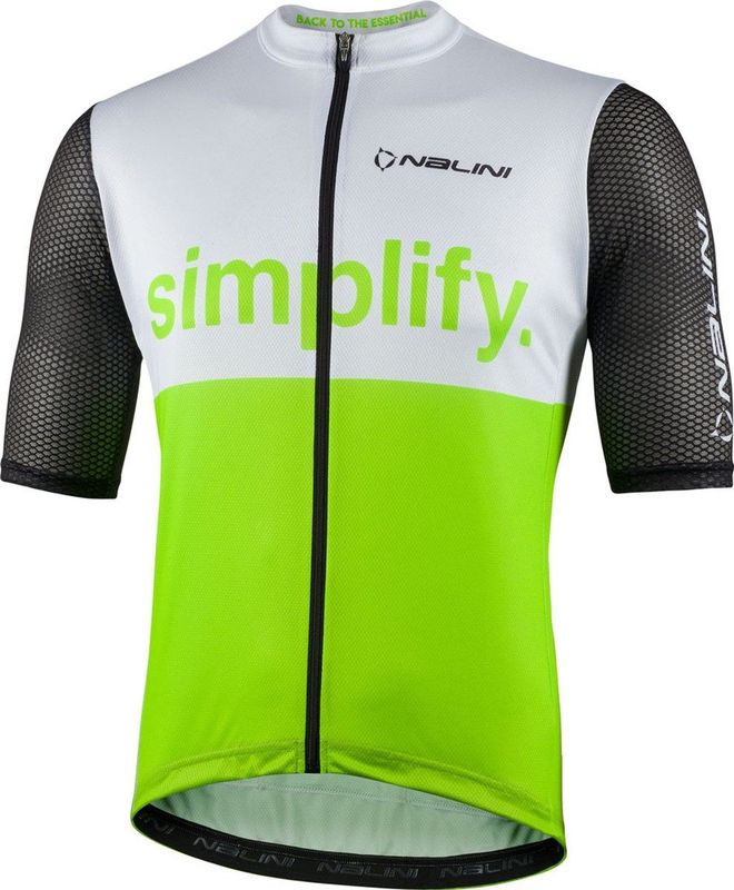 NALINI Klassiek T-shirt voor heren, Groen/Wit, M