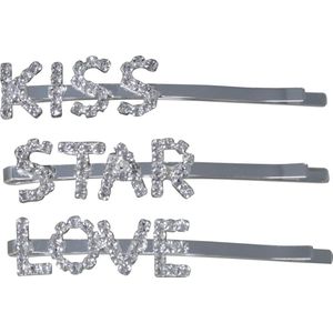 Jessidress® Haarspelden Dames Haarclips met Strass Schuifspeldjes Schuif Haarspelden