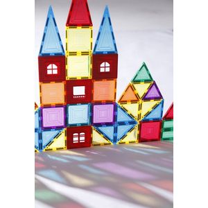 Educatief speelgoed - 100 stuks - Magnetische tegels/tiles voor kinderen - verschillende kleuren - 3D puzzel