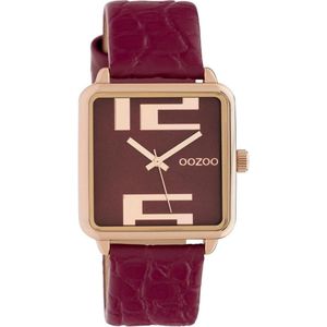 OOZOO Timepieces Burgundy horloge  (30 mm) - Bruin