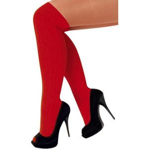 Jumada's - Prachtige rode kniekousen - Maat 40-46 - Kneesokken - Overknee kousen rood
