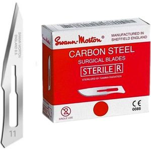 Swann Morton mesjes steriel 11 Swann Morton - RVS - Past op houder nummer 3 - Nummer 11