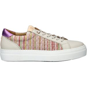 Fred de La Bretoniere Storm Luca Leren Sneakers Beige/Roze