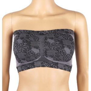 Dames Bandeau met verwijderbare cups J&C Zwart- maat S/M