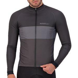 Rogelli Boost Wielershirt Lange Mouwen - Fietsshirt Heren - Zwart/Wit - Maat 3XL