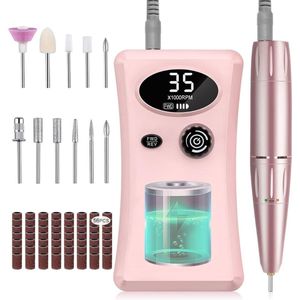 Elektrische Nagelvijl - Nagelfrees - Met Bitjes - Manicure Set Elektrisch - Pedicure Apparaat - Roze