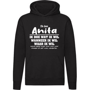 Anita | verjaardagkado | verjaardag kado | cadeau | grappig | jarig | Unisex | Trui | Sweater | Hoodie | Capuchon | Zwart