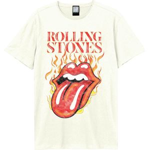 The Rolling Stones Amplified Collection - Hot Tongue Heren T-shirt - gebroken wit - XS