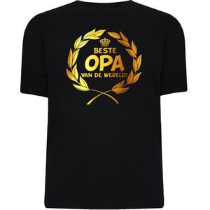 Gouden Krans T-Shirt - Beste Opa van de wereld (maat xl)