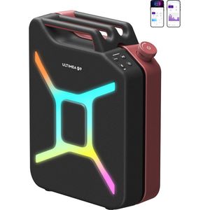 ULTIMEA Go draagbare Bluetooth-luidspreker - Draadloze luidspreker - Perfect voor feestjes - Basversterking - TWS-stereo - 300W Bluetooth-luidsprekersysteem voor buiten (rood en zwart)