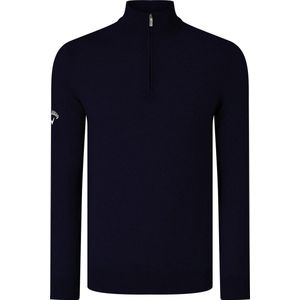 Callaway Ribbed ¼ zip Merino sweater, Kleur Navy, Maat S