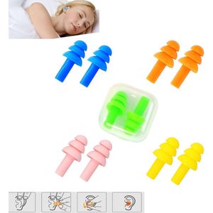 5 stuks - Slaapoordoppen - Oordopjes om comfortabel mee te slapen - slaapoordopjes - festivaloordopjes - Geschikt voor zwemmen, surfen, werken en lawaaiige omgevingen