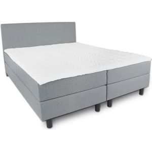 Boxspring Serenity - 200x200 Compleet - Grijs Glad - AVV Matrassen