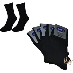 100% katoenen heren sokken - *5 paar* - Zomer sokken - Anti transpiratie - Naadloos - Zwart - Maat 47-50