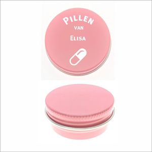 Pillen Blikje Met Naam Gravering - Elisa