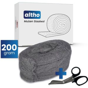 Altho Muizen Staalwol - 200 gram - Inclusief Schaartje - Muizengaas - Muizenverjager