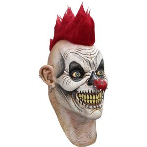 Partychimp Verkleedmasker Punky Latex Wit/rood/zwart One-size