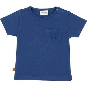 Frogs and Dogs - T-shirt Smile Logo | Twilight blue - Katoen - Maat 62