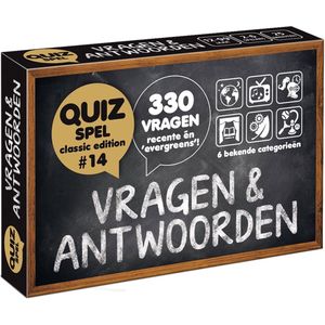 Vragen & Antwoorden #14 (met 330 Nederlandse vragen!) - Kaartspel - Pocketformaat quiz / triviaspel maar ook een universele trivia aanvulset / uitbreiding bij andere triviaspellen - cadeau Kerst/Kerstpakket/Oud & Nieuw/Nieuwjaarsborrel