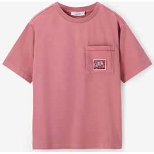 Sissy-Boy - T-shirt - Roze - Korte Mouwen - Hoge Ronde Halslijn - Relaxed Fit