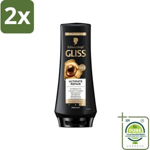 Gliss - Hair Repair - Conditioner voor Ultiem Herstel van Beschadigd Haar - 200 ml - Voordeelverpakking - 2 stuks - Haar conditioner - Haar herstel