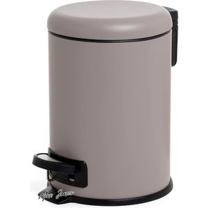 Mrs. Jones Badkameremmer roestvrij staal voetpedaal 3 liter uitneembare binnenkant taupe BPA-vrij 175 x 225 x 25 cm .