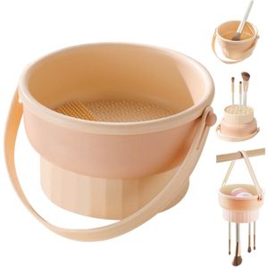 Ibenzoa® Silicone Make-up Borstelhouder met Reinigingspad - 3-in-1 Functional Design