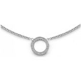 Quinn - Ciambella - Halsketting - Wit - Witte Goud - 0.11 ct Diamant