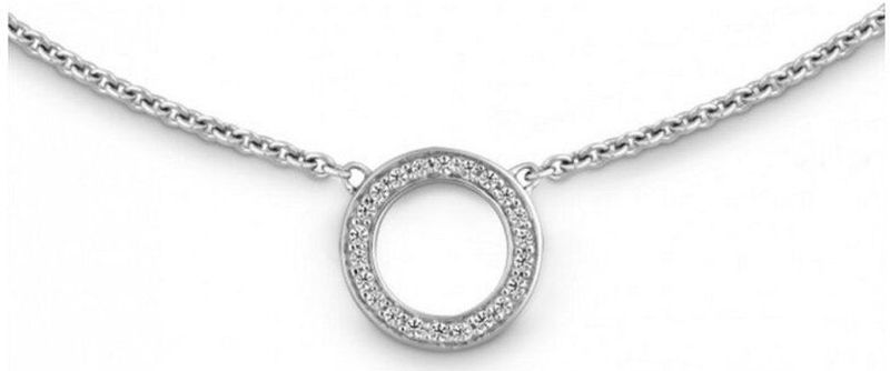 Quinn - Ciambella - Halsketting - Wit - Witte Goud - 0.11 ct Diamant