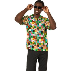 OppoSuits Minecraft Hawaiian - Heren Blouse - Hawaii Shirt - Games Outfit - Maat XXL