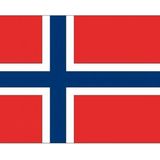 10x Binnen en buiten stickers Noorwegen 10 cm - Noorse vlag stickers - Supporter feestartikelen - Landen decoratie en versieringen