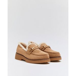 Dames Loafers - Mocassins - Beige - Suedine - Maat 37 -