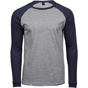 Tee Jays TJ5072 Baseball Tee - Heather, Navy - M