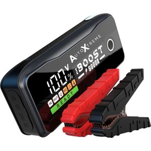 AutoXtreme Jumpstarter 6.000A - 12V/27.000 mAh - Slimme kables - Noodhulp - Powerbank