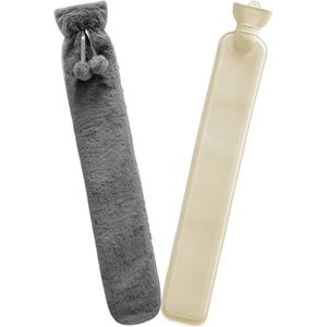 Extra grote warmwaterkruik met superzachte fleece hoes - ideaal voor pijnverlichting en warmte