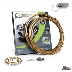 Alloygator Velgbescherming + Sleutelhanger | Goud | Stoeprand Bescherming | INTER (12-19"" inch)