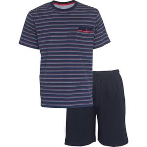Paul Hopkins Heren Shortama - Pyjama Set - Ronde Hals - Blauw - Maat S