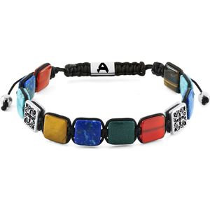Arkai - Heren - Edelsteen Armband - Groene Tijgeroogsteen - Blauw