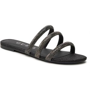 Guess Tadem platte damesslippers zwart met zirkonia comfortabel 35 EU