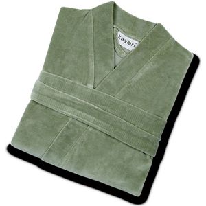 Kayori - Mori - Badjas - Olijfgroen - Unisex - Biologisch Katoen